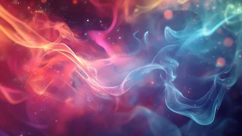 Chromatic nebula waves in dynamic lightflow abstraction.