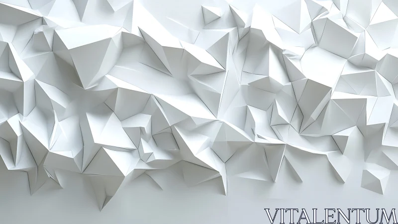 Origami glacier walls folding light into fractured calm.