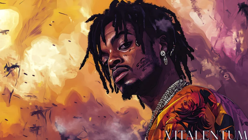 Bold portrait glows with rich color, style, and quiet power