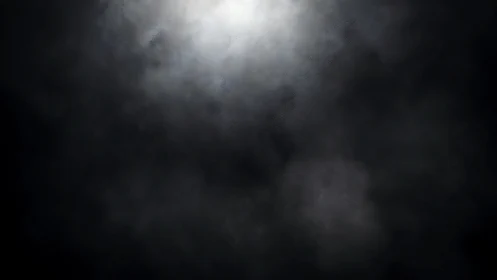 Moonlit mist halo drifting through a brooding midnight void.