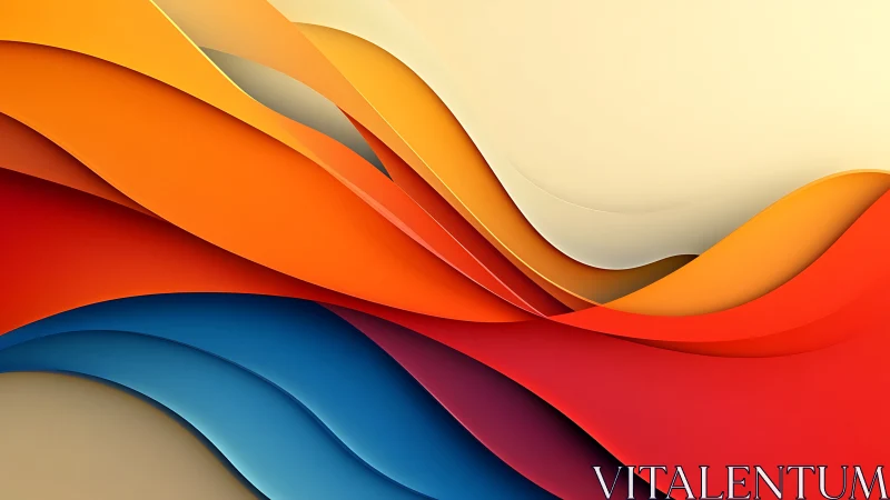 Flowing waves of warm color in a softly layered abstract scene.