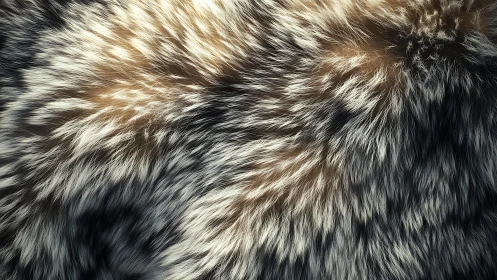 Close-up of Soft Animal Fur Texture in Natural Lighting.