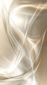 Abstract metallic light waves in soft beige gradient field.