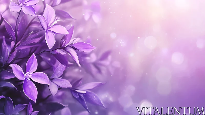 Purple flowering plant with soft focus bokeh background.