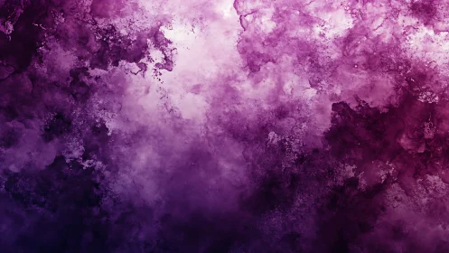 Violet smoke clouds swirl in a dreamy abstract mist.