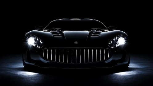 Midnight supercar glows with sleek power and quiet confidence