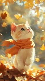 Autumn Daydreams: A Kitten's Cozy Fall Adventure.