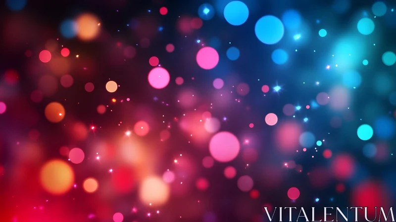 Colorful bokeh lights background in abstract digital art style.