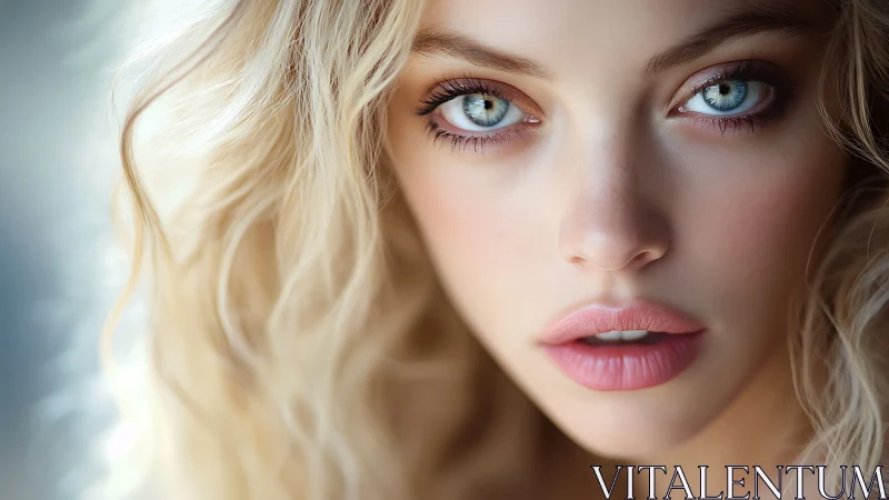 High-resolution close-up portrait with shallow-depth iris detailing