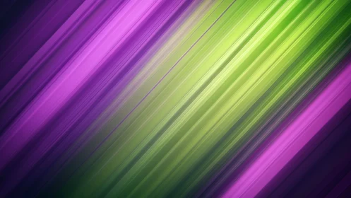 Diagonal green and purple gradient bands intersect the frame