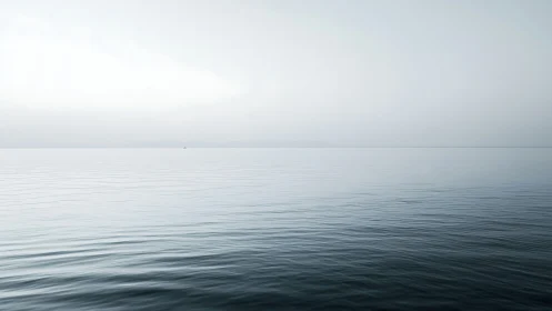 Minimalist seascape photograph with tonal gradient horizon line.