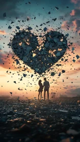 Two Souls Beneath the Fractured Heart of Heaven.