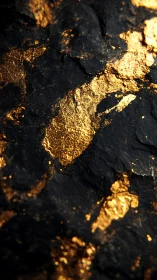 Gold vein texture across dark stone macro surface.