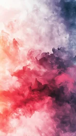 Swirling clouds of pink and violet drift in a dreamy haze