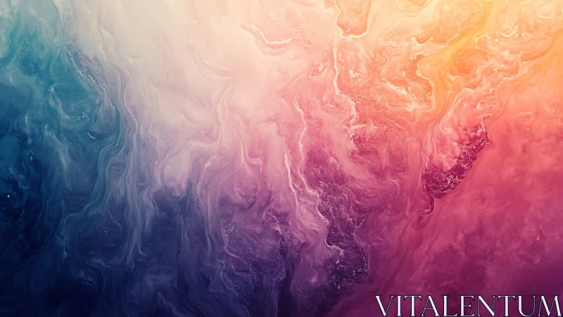 Swirling nebula gradient in fluid abstract color field.