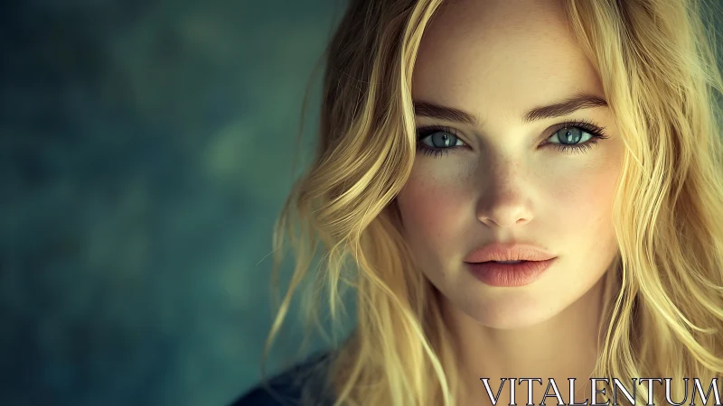 Gentle portrait celebrates soft blonde hair and bright blue eyes