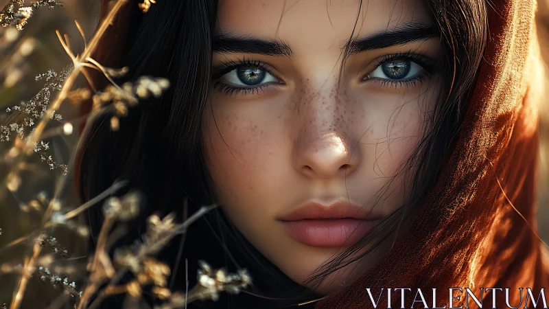 Autumn light braids freckles and sapphire eyes together