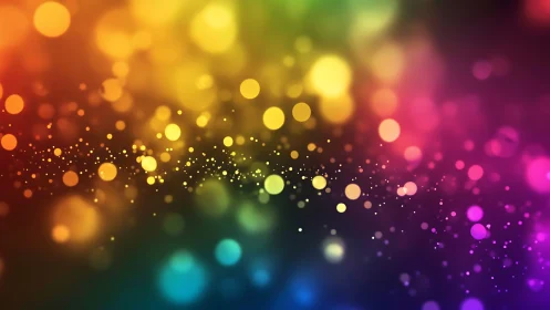 Prismatic bokeh field with luminous multicolor gradient glow.