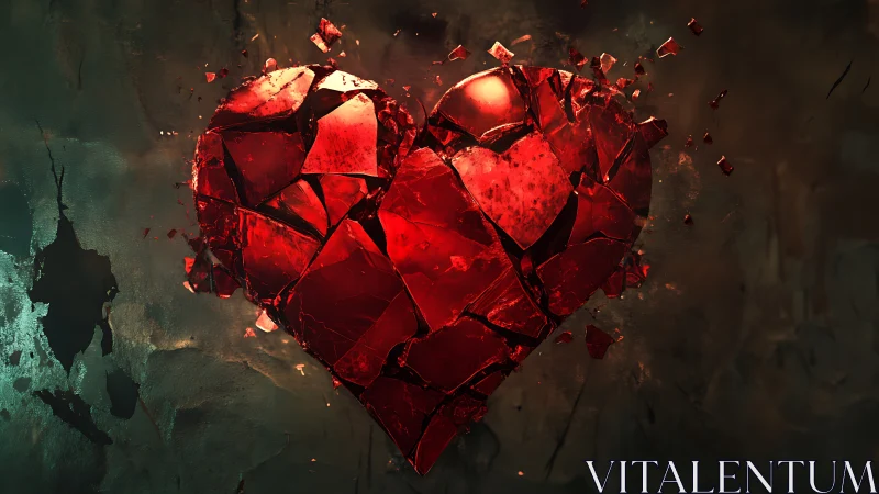 Crystalline Heart Form with Luminescent Core Fragmentation