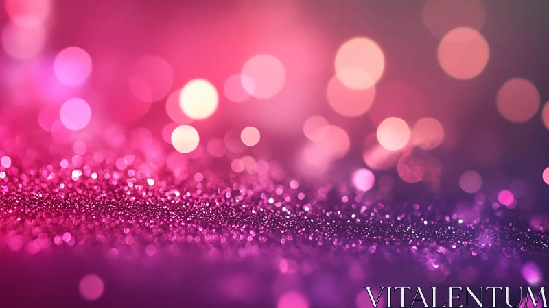 Pink and Purple Glitter Bokeh Abstract Background in Soft Focus.