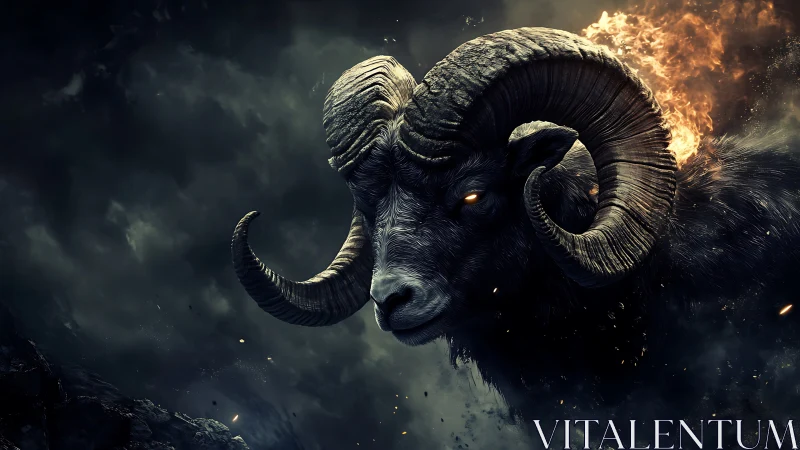 Stormborne Ram of Embers glides through shattered night.