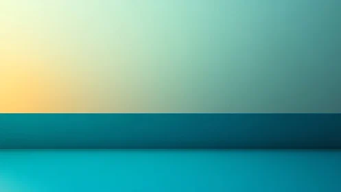 Soft sunrise gradient over tranquil teal horizon line.