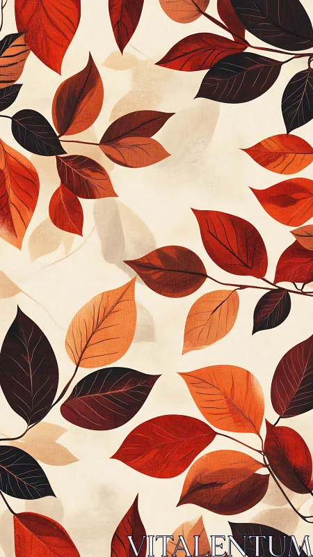 Rust-red leaves drift upward like quiet paper flames