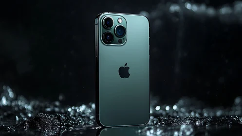 iPhone 12 Pro Max in Pacific Blue with triple camera setup.