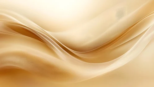 Elegant flowing beige silk waves abstract digital background.