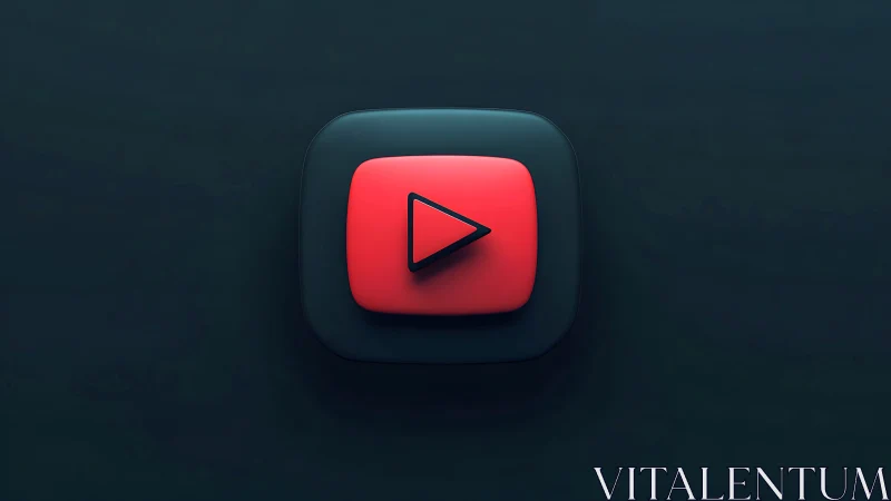 A Modern Play Button Icon Glowing With Creative Warmth.