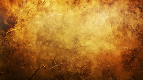 Golden Rust Gradient with Crackled Surface Texture.