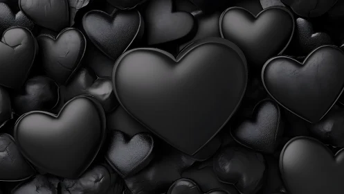Three-dimensional black hearts rendering with parametric surface modeling and advanced lighting simu