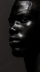 Midnight profile carves molten light from the surrounding dark