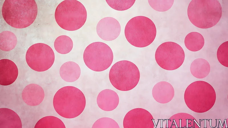 Radial chromatic field of textured pink circular elements.