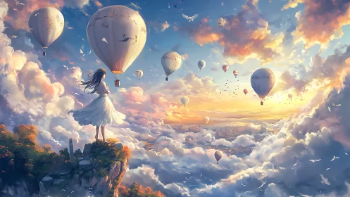 Skybound daydreams drift with hot air balloons at dawn.