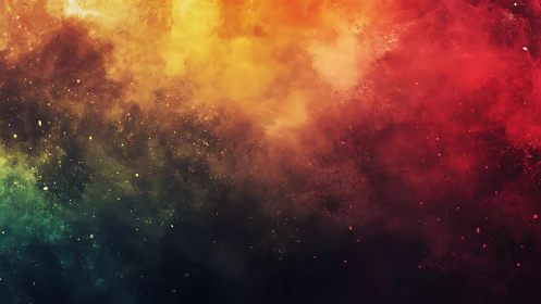 Chromatic nebula dust gradient with dispersed particulate field