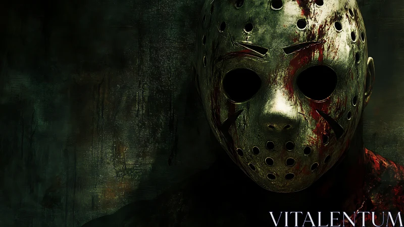 Midnight slasher mask watches from a gorgeously grim void