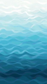 Layered cyan wave gradients with linear contour detailing