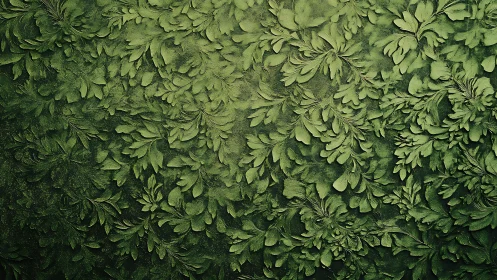 Verdant leaf swirls weaving a calm, textured green dream.