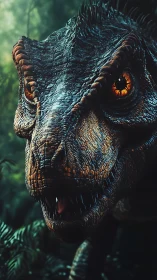 Predator of ember eyes prowling the primeval jungle.