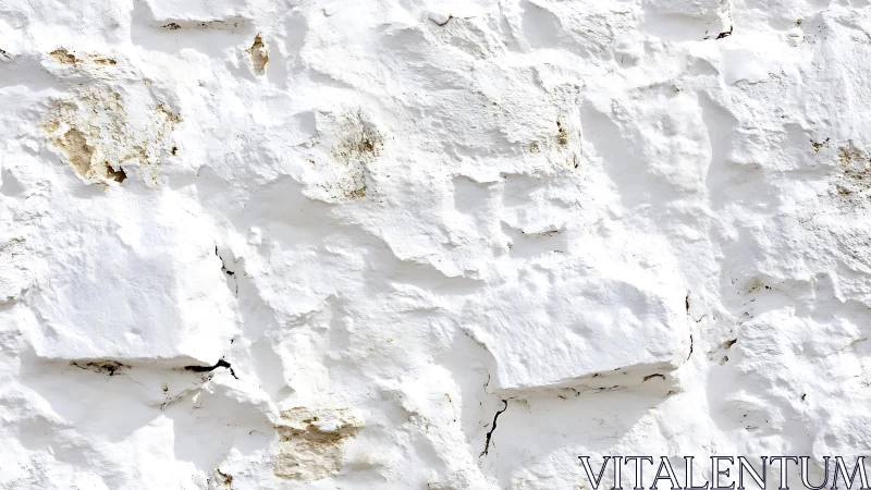 Whitewashed Rough Stone Wall Texture with Natural Weathering.