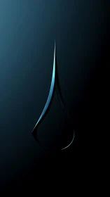 Iceblade droplet hangs like a quiet signal in deep space