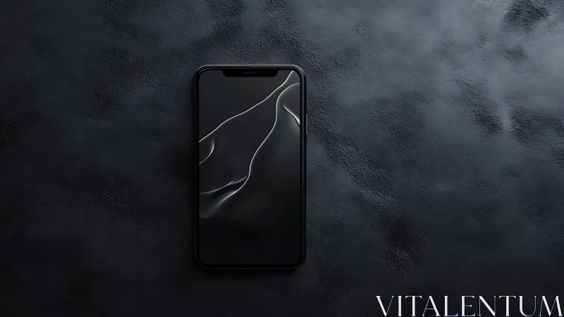 Dark Smartphone Display Curves Contemporary Product.