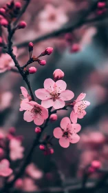 Cherry Blossoms in Bloom: A Tender Spring Awakening.