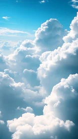 Sunlit cumulus cloud towers under clear cyan sky.