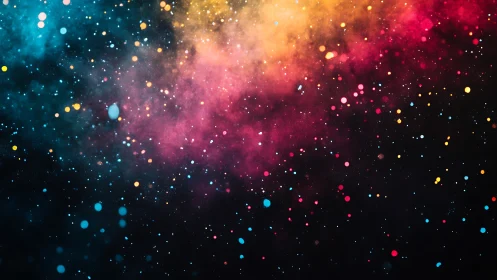 Nebula dust pirouettes through jewel bright cosmic night