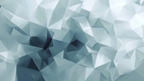Glacial origami facets drift in a cool crystalline hush.