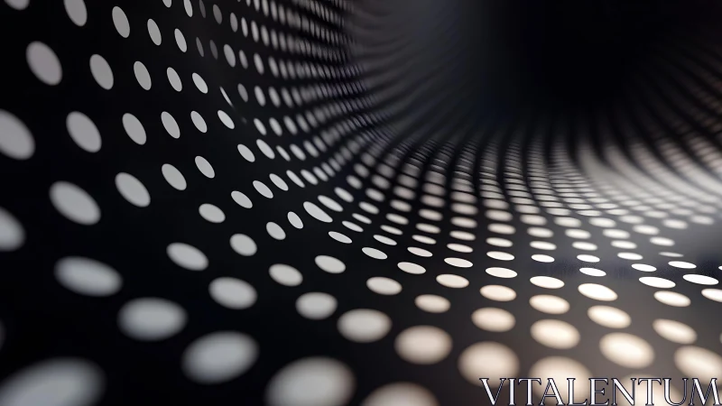 Abstract black and white tunnel with curved dotted pattern background. Abstract black and white tunnel with curved dotted pattern background.