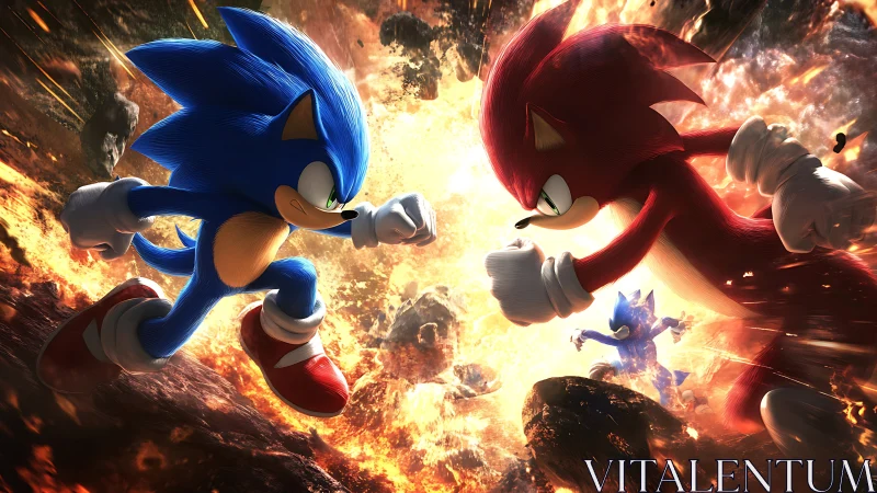 Explosive clash shows two speedy heroes racing toward impact