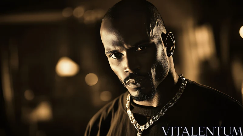 Brooding nightwatch glare in molten amber lightstorm.